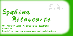 szabina milosevits business card